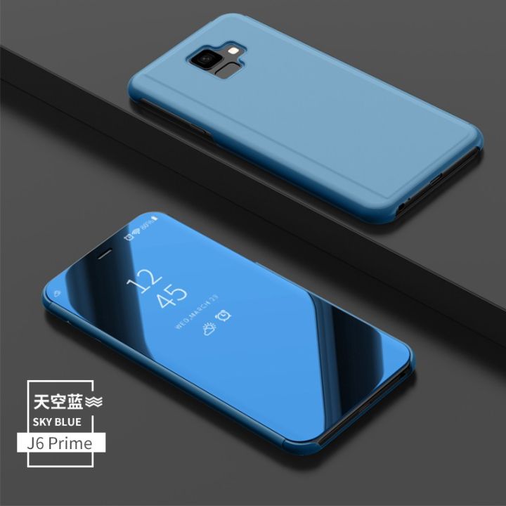 Samsung Galaxy J6 Luxury Glass Mirror Flip Case | Transform your phone into a stylish statement piece with complete 360° protection.