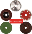 Cutting blade combo of 5 Inches  Wheel-Grinding Angle Grinder, Set of 5 pcs. 