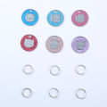 Round Metal Dog Cat Collar Name Tag Engraving ID Owner Address Key Ring Pendant. 