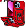 For Apple iPhone 13 Pro Max Phone Case, 2022 New Push Window Magnetic Car Mount Anti-Fall Hard Cover. 