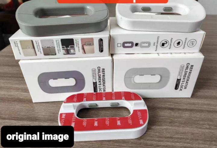 PREMIUM%20QUALITY%20Fridge%20Lock%20Adhesive%20Self%20Locking%20Refrigerator%20Door%20Lock%20with%20Double%20Press%20Unlock%20Baby%20Safety%20&%20Food%20Protection%20-%20Image%202