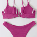Green Home Women Bikini Set Slim Fit V Neck Backless Women Bathing Suit. 