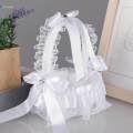 Wedding Flower Girl Basket Satin Flower Girl Basket for Engagement Party. 