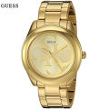 Guess G-Twist Gold Dial Gold Stainless Steel Watch For Women-W1082L2. 