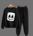 Marshmello Printed Fleece Full Sleeves Pull Over Sweatshirt & Trouser Tracksuit For Men & Boys. 