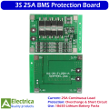 3S 25A BMS Battery Management System Module for 18650 Lithium Battery Pack with Overcharge, Overdischarge & Short Circuit Protection Board by Electrica. 