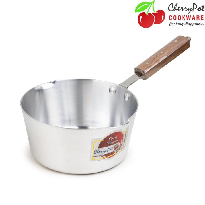 Silver Milkpan Metal Finish Aluminum Milk Pan/ Sauce Pan for Tea Cherry Pot(1 Piece) silver pots for milk All Sizes Available  High Quality Best Material Milk pot set silver milk pot SEARCH silver steel