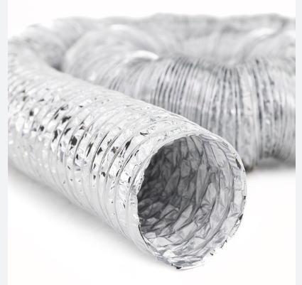 FLEXIBLE ROUND DUCT UNINSULATED 25FT PER BOX 6" 3500/- PER BOX  MADE IN UAE