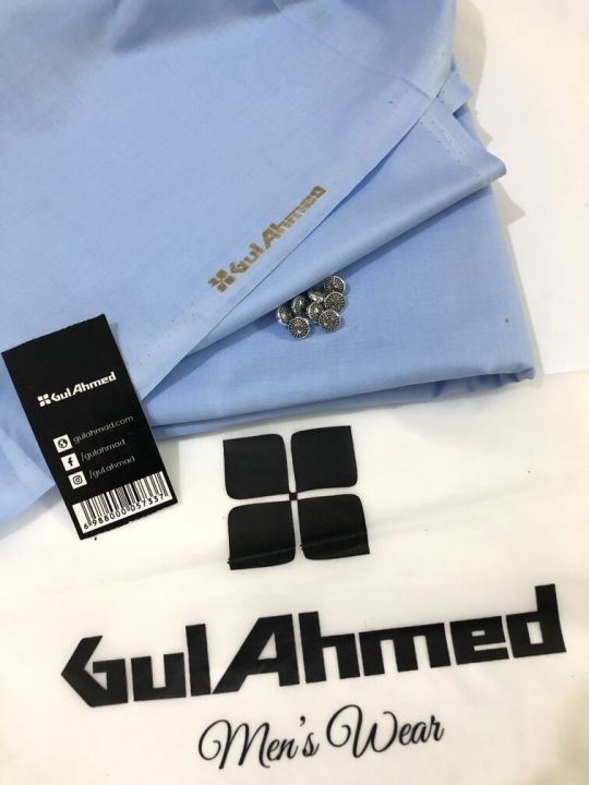 Gul Ahmed Men's Unstitched Suit – 4.25 Meter Premium Wash & Wear Fabric for All-Season Elegance Summer Clothing | Ramzan Collections | best for gifts