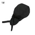 Professional Chef Hat Cooking Head Wrap Kitchen Catering Skull Cap Ribbon Turban. 