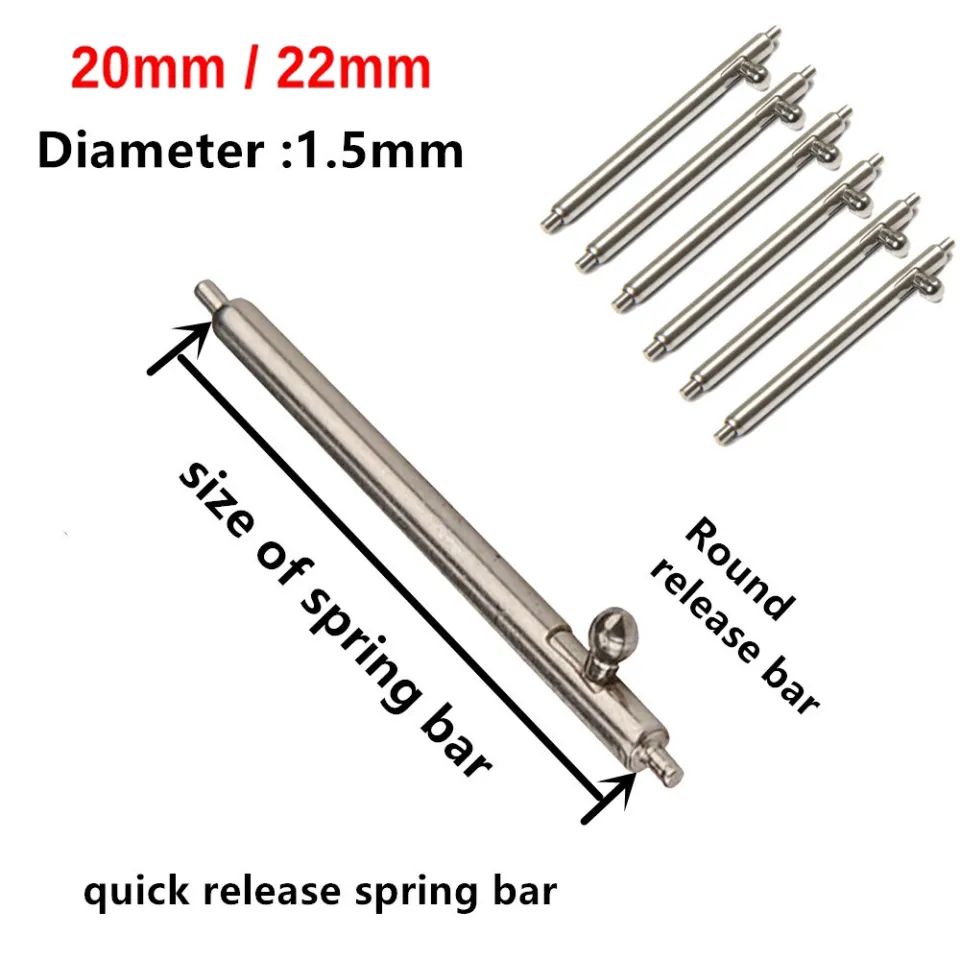 4pcs 18mm 20mm 22mm 23mm 24mm Stainless Steel 1.5mm Diameter Quick Release Spring Bars Smart Pins Smart Watch Pins Watch Band Pins Daraz.pk