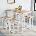 4 Person Dining Table Set, Kitchen Table and Chairs for 4, Bar Table with Stools, Bar Height Table. 