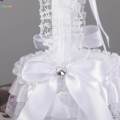 Wedding Flower Girl Basket Satin Flower Girl Basket for Engagement Party. 