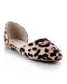 Beige And Black Suede Pump Flats For Women. 