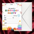 Birthday Invitation Cards with Envelopes (5.7x3.7 inches) Fill in the Blanks Party Invitation Cards Premium Quality Cards Envelopes. 