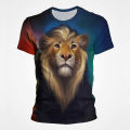 African lion graphic t shirt for men cool 3D printed T-shirt tops animal tees personality streetwear trend tops Funny T shirts. 