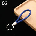PU Leather Braided Woven Rope Keychain DIY Bag Pendant Key Chain Men Women Key Holder Car Keyring Gifts Key Ring. 