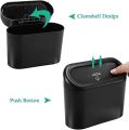 Car Trash Bin Hanging Vehicle Garbage Dust Case Storage Box Black Abs Square Pressing Type Trash Can Auto Interior Accessories. 