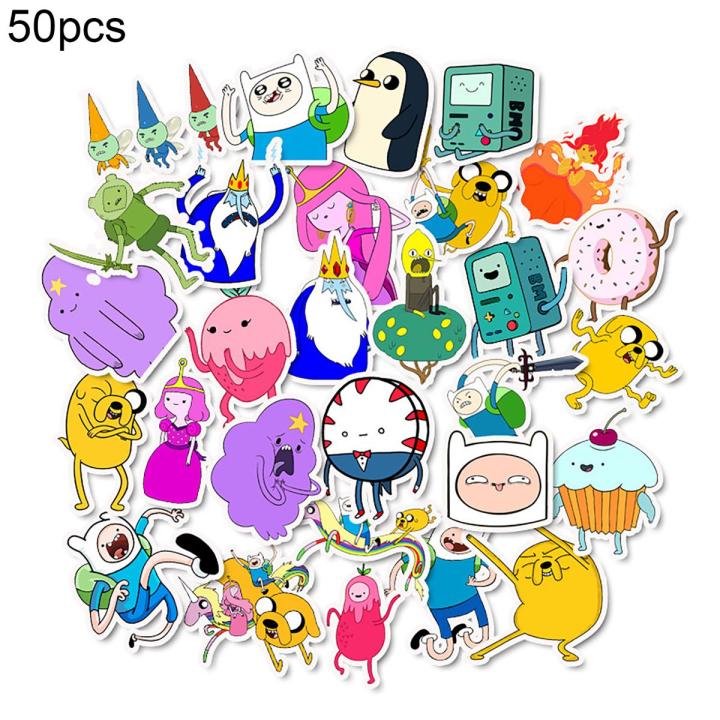 Laptop Stickers Cartoon Adventure Time Design Bikes Notebooks Decals