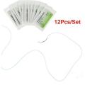 Silk Sutures Thread 12 Pieces Silk Braided Sutures Non Absorbable Needle Silk Suture Non-Injured Suture Medical Thread Suture First Aid Field Emergency Practice and Training Medical Instruments. 