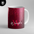 Customize Coffee , Tea Mug with your Name Glittery Design 25 - ARISPRINT. 