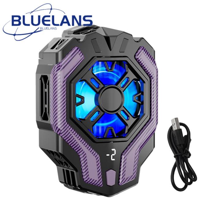 Smartphone Cooling Device Phone Cooler with Temperature Display 3-gear Adjustable Heat Sink Clip Design Phone Accessories for Cool Light Effect Buyers' Favorite Heat Sink Phone Cooler