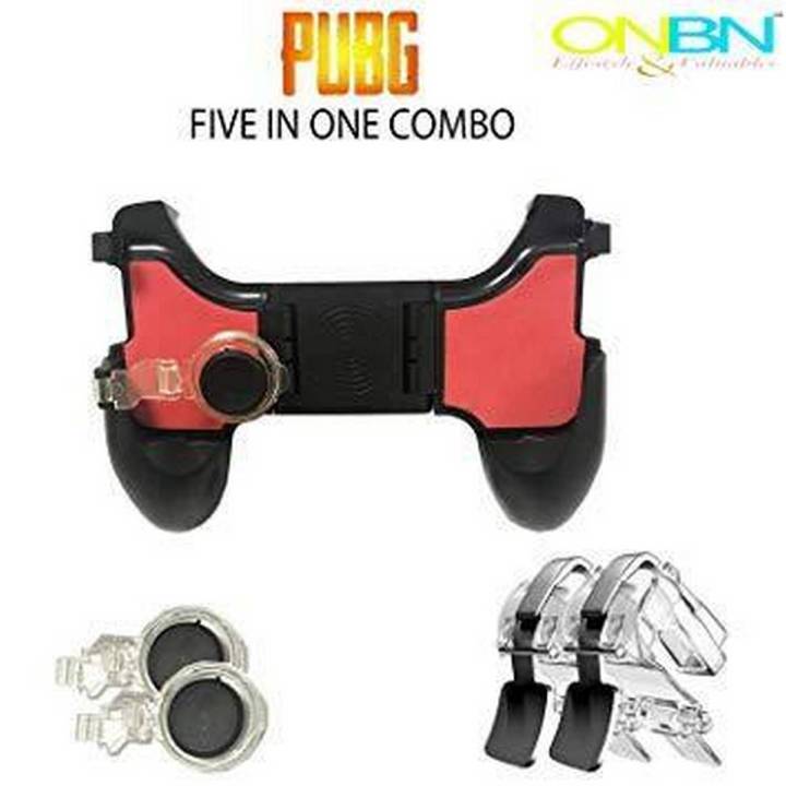 5 in 1 Gamepad Kit Game Handle Moving Joystick and Fire Trigger Mobile Phone PUBG Gaming Controller Gamepad
