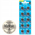 Vinnic Original - LR54 AG10 LR1130 10 pcs - replacement for LR1130, AG10, 189 - Micro Alkaline Button Coin Cell - 1.5V.. 