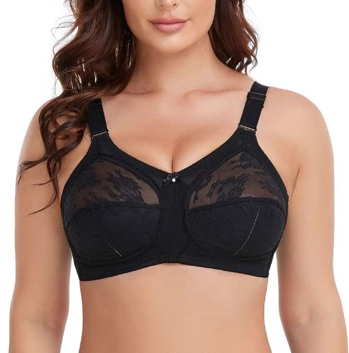 Imported Soft Cotton Non-Padded Bra for Women/Girls – Skin & Black