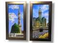 Set of Makkah and Madina Sharif frame for Wall Decoration| Wall Decor items| Muslim wall art|religious frames for home and islamic gitft. 
