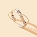 Accessories for Women Smooth Wave Double Infinite Twisted Cross Open Bracelet for Women Bangle Wedding Party Jewelry Gift pulser. 