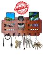 Wall-Mounted Wooden Organizer for Keys, Phone, and Other Essentials - Modern Home Decor Accessory. 