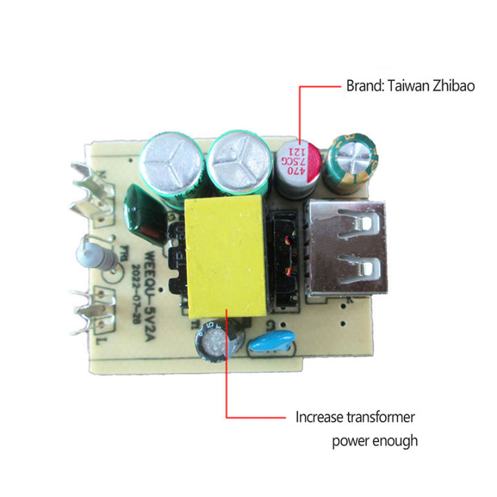 5V2A USB Socket Output Mobile Phone Charging Board Power Adapter Module ...