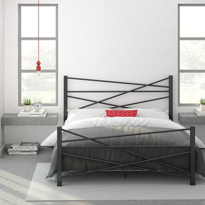 European Modern Double Bed in Queen Size and King Size Made in Iron Frame by Lohar Furniture