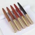 【DIV MALL】Retro Copper Wood Fountain Pen Fine Nib 0.5mm Pens with Box Gift Stationery for Teachers. 