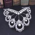 Handmade Bridal Pearl Crystal Tiara Large Hair Crown Pageant Party Headband. 
