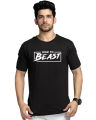 Beast Black Half Sleeve Cotton Print T Shirt For Men. 