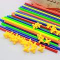 Rainbow Straw Constructor Stem Building Blocks Toys For Kids 220pcs And 110pcs Interlocking Plastic Educational Toys Engineering Building Blocks Assembly Straw Blocks for Boys & Girls. 