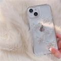Korea Cute 3D Crystal Bow Transparent Phone Case For iPhone 13 12 11 Pro XS Max X XR 7 8 Plus Stylish Shockproof Soft Back Cover. 