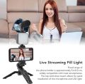 RGB 6 in 1 Video Making Vlogging Kit With Remote - Tripod For Smartphone & Camera Vlog Kit - Mini LED Video Light Extendable Phone Clip, Tripod with Adjustable Brightness, for Live Stream Vlog Video Shooting Video Conference. 