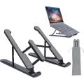 BRAINZONE GADGET  Aluminum PLASTIC Adjustable Laptop Stand, Portable Laptop Riser, Aluminum Laptop Stand for Desk Foldable, Ergonomic Computer Notebook Stand Holder for MacBook Air Pro, Dell XPS, HP (10-17.3'') - Silver. 