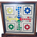 21 Inch Handmade Wooden Ludo Board Game | Extra Large Heavy Wood Ludo | Premium Family Board Game for Kids & Adults. 