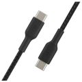 Type C Unbreakable Braided 2M (6 Feet) Fast Charging Data Cable Pink Compatible with All Type C Mobile Phones. 