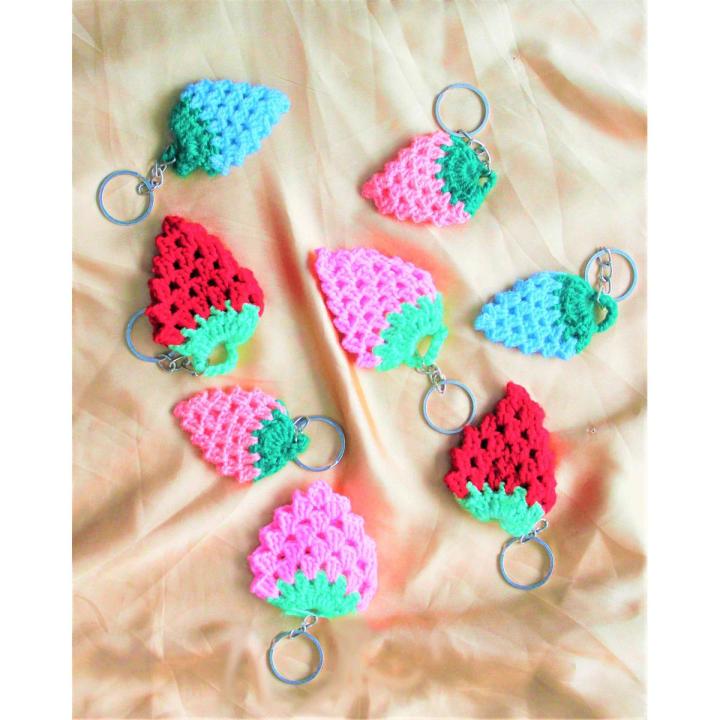 Keychain for girls-Keychain for boys-Strawberry Croatia Hanging Keychain