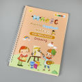 Set of 4 Sank Magic Learning Book  Practice book  Handwriting First Learning Books for Kids Notebook  Reusable Free Wiping Writing Practice Books. 