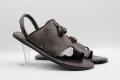 Cow Leather Sandals For Men Crust Leather Italian Wood Shade Finishing Hand Made. 