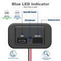 2PCS 12V/24V RV USB Outlet, Dual PD3.0 Type-C (USB C) & Quick Charge QC3.0 USB-A Port Panel Mount Car USB Socket Charger Easy Install. 