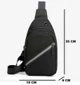 Casual Nylon Crossbody Sling Bag for Men with Multi-Pocket Design - Durable Travel Messenger Bag for iPhone. 