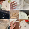 Spice girl temperament pendant jewelry wholesale niche ins style clavicle chain bow flower light luxury color preservation necklace women. 