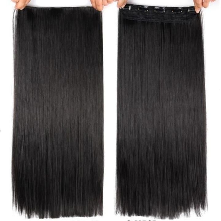 Dark Brown Wig Extension Hair Styling Very Long Hair Extension for Women With 5 Clips Strongly Attached No Hair Fall Washable Reuseable - Brown Makes hair look gorgeous Easy to use Makes hair look trendy